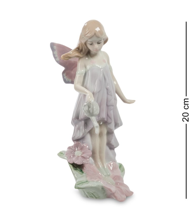 Статуэтка из фарфора Девушка Ангел с лейкой Pavone JP-22/ 18