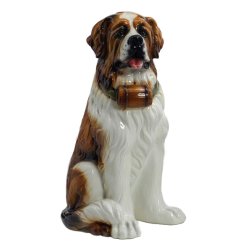Статуэтка собаки Сенбернар из керамики, высота 75 см