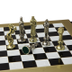 Шахматы Ренессанс, Черно-белая доска Manopoulos MP-S-9-36-BLA, фотография фигур на доске