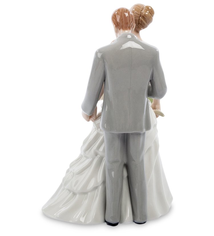 Статуэтка из фарфора Жених и невеста Pavone CMS-10/27, фотография со спины