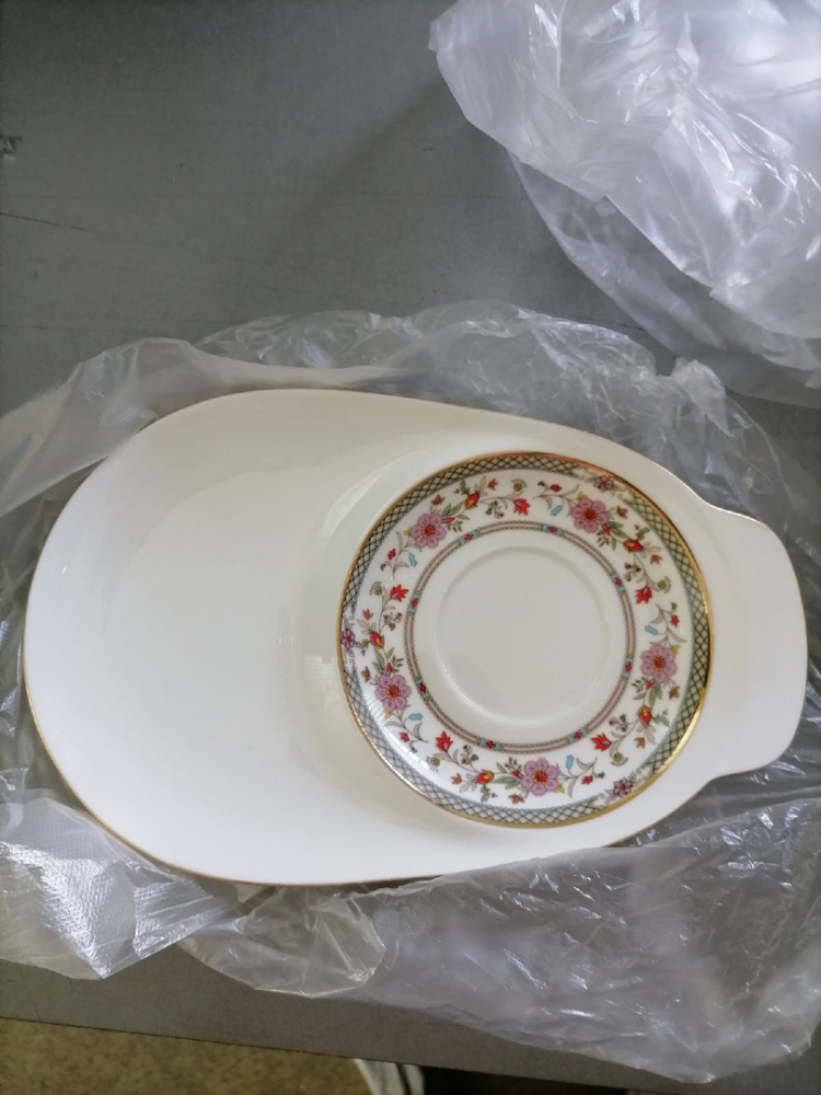 Чайная пара из фарфора Милано-Мариттима Pavone JK-213, фото со склада блюдце