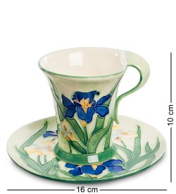 Чайная пара из фарфора Ирис