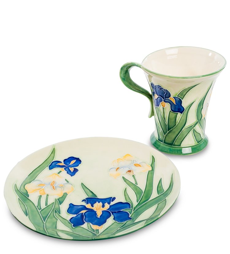 Чайная пара из фарфора Ирис Pavone JP-625/ 1, фотография чашки и блюдца