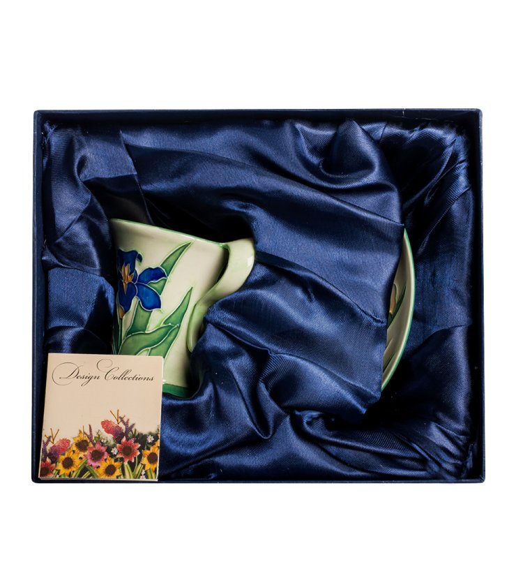 Чайная пара из фарфора Ирис Pavone JP-625/ 1, фотография в упаковке