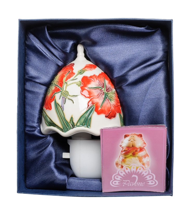 Ночной светильник из фарфора Абажур Pavone JP-155/15, фотография в упаковке