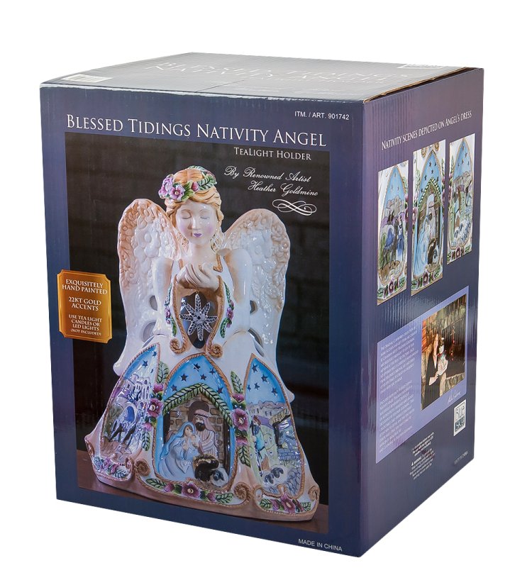 Подсвечник из фарфора Ангел Pavone BS-524, упаковка