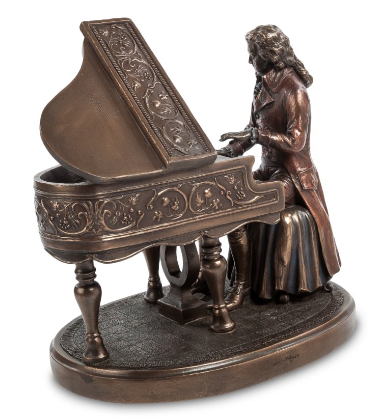 Статуэтка Моцарт за роялем Veronese WS-65/ 1, оборотная сторона