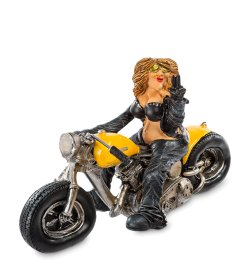 Фигурка Девушка на Желтом Байке