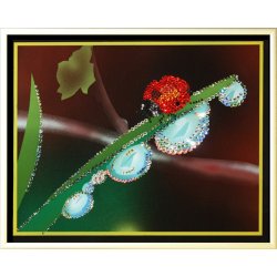 Картина Утренняя роса c кристаллами Swarovski