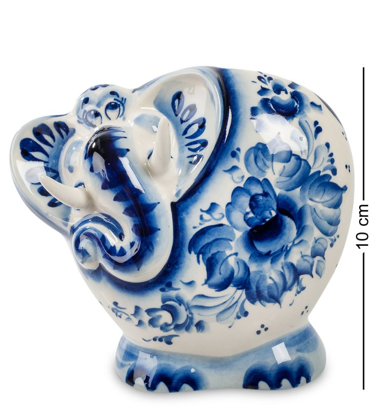 Копилка Слон Голубая гжель ГЛ-288