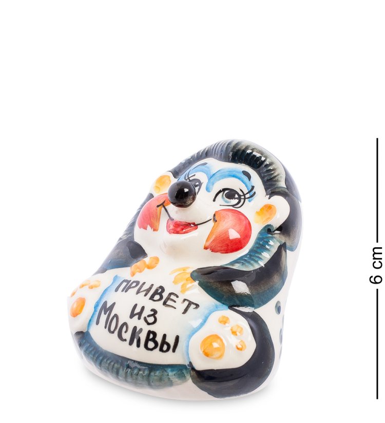 Фигурка Ежонок Цветная гжель ГЛ-389