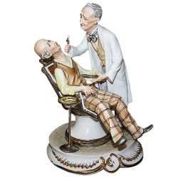 Скульптура из фарфора Дантист, Матовая