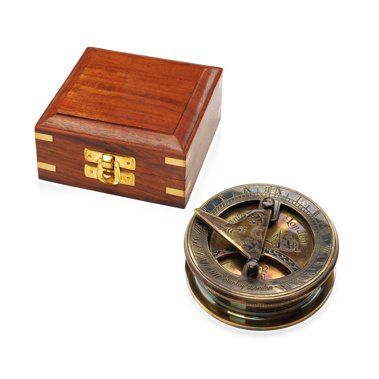 Компас с солнечными часами Stanley London, компас с футляром