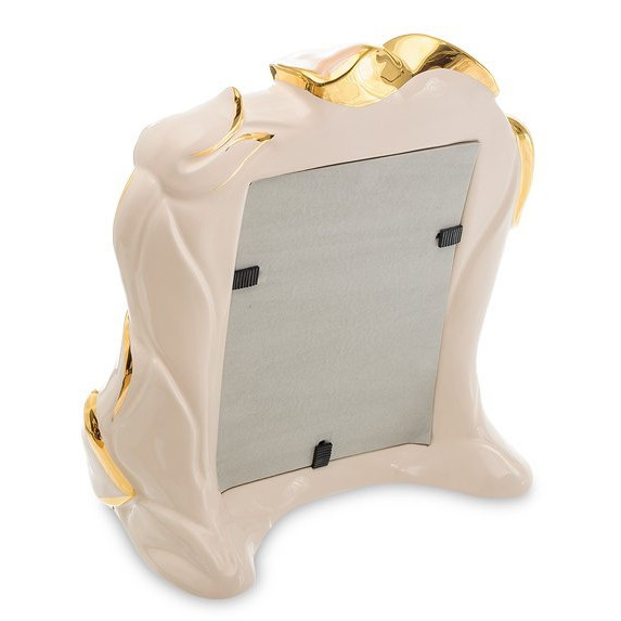 Фоторамка из керамики с кристаллами сваровски Золотой Лепесток Ahura, оборотная сторона