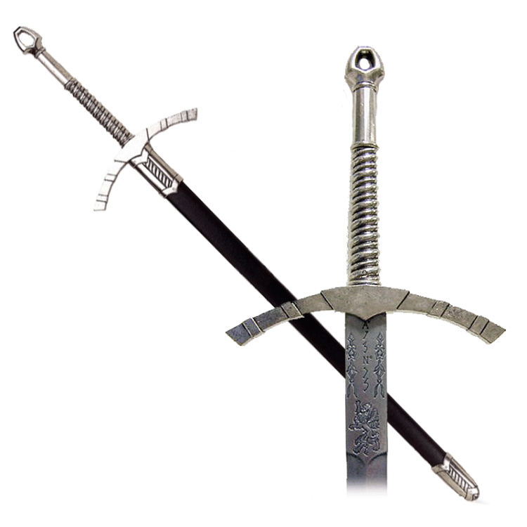 Макет средневекового меча 14 века в черных ножнах Denix 4183-NQ