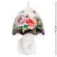 Ночной светильник из фарфора Абажур с цветами Pavone JP-247/16