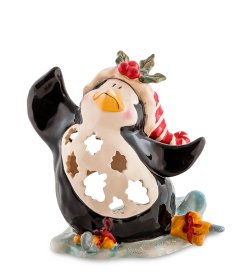 Подсвечник из фарфора Пингвин в танце на льду