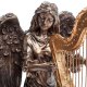 Статуэтка Ангел играющий на арфе Veronese WS-691/ 2, портретный вид