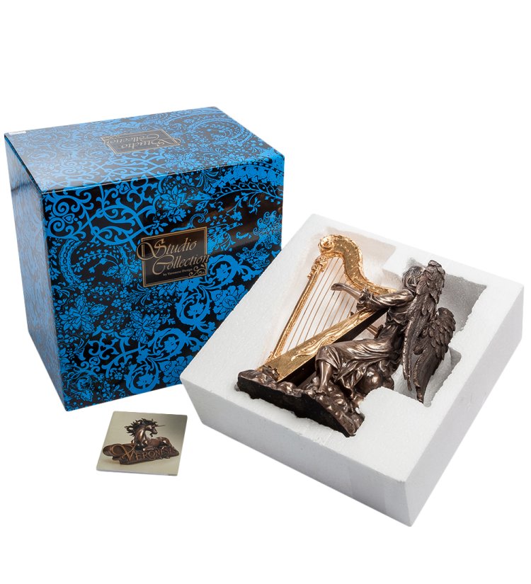 Статуэтка Ангел играющий на арфе Veronese WS-691/ 2, упаковочный вид