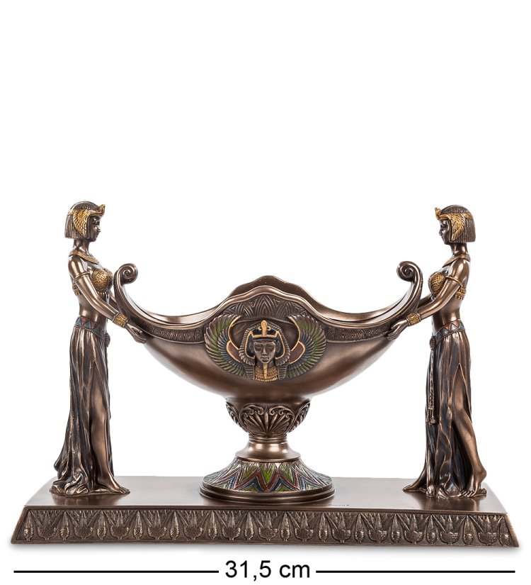 Ваза в стиле Ар-деко Египтянки Veronese WS-669, вид профиль