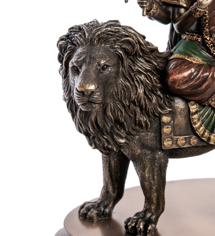 Статуэтка Богиня Дурга - защитница богов и мирового порядка Veronese WS-998, увеличенный вид льва