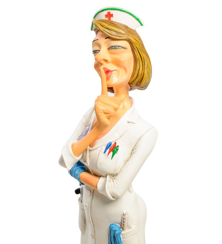 Статуэтка Сомневающаяся Медсестра - The Nurse Forchino FO-85544, портретный вид