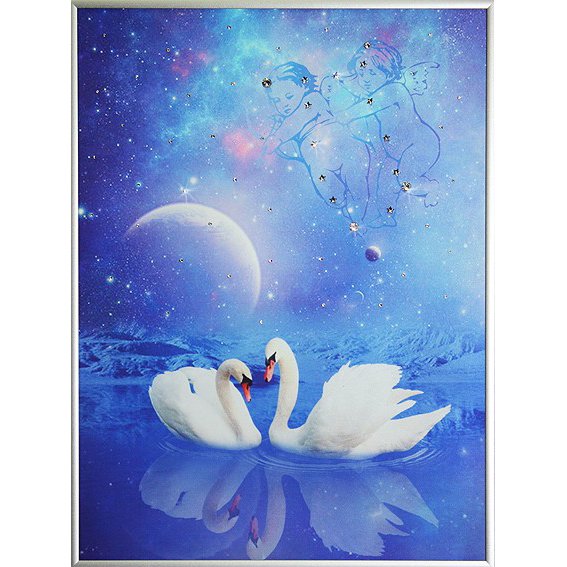 Картина Небесные Близнецы c кристаллами Swarovski