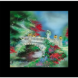 Картина Белая ночь c кристаллами Swarovski