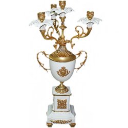 Подсвечник из фарфора на четыре свечи Золотая Империя