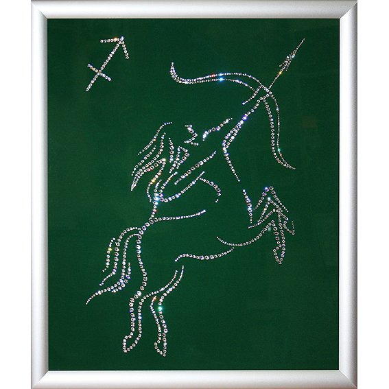 Картина Знак зодиака Стрелец c кристаллами Swarovski