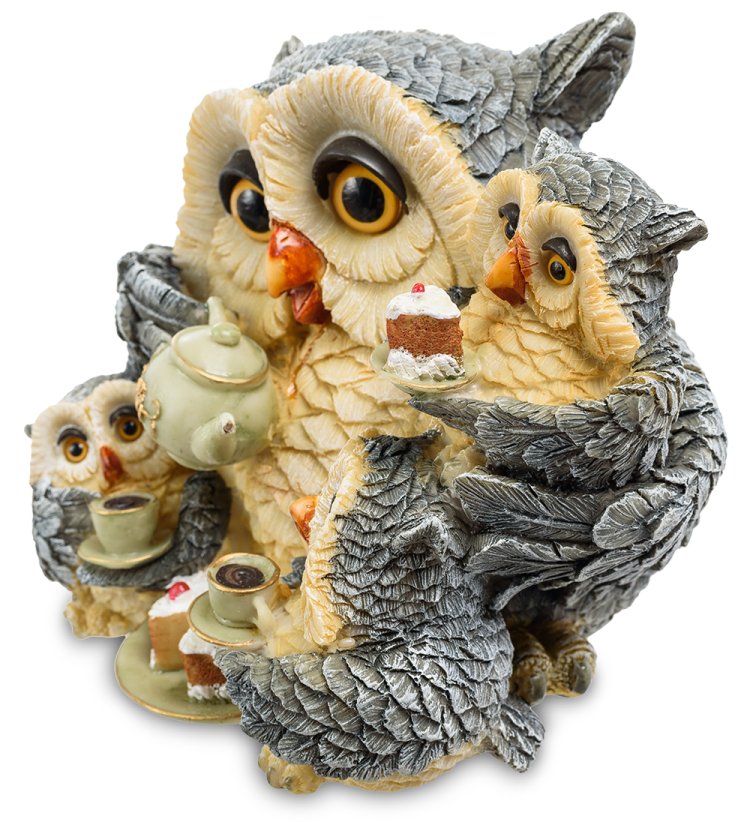 Копилка Совы - Большое чаепитие Sealmark MB-6398-MB, вид профиль