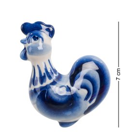 Магнит Петушок Голубая гжель