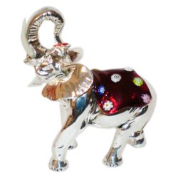 Скульптура Слон с красной накидкой, Размер 22x19 см