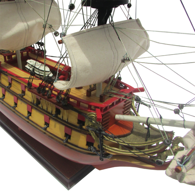 Модель парусного корабля Unicorn Wood, Англия, 78 см, фотография носа