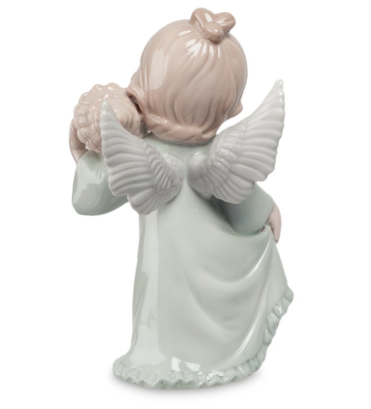 Статуэтка из фарфора Ангел с ракушкой Pavone JP-05 /15, фотография со спины