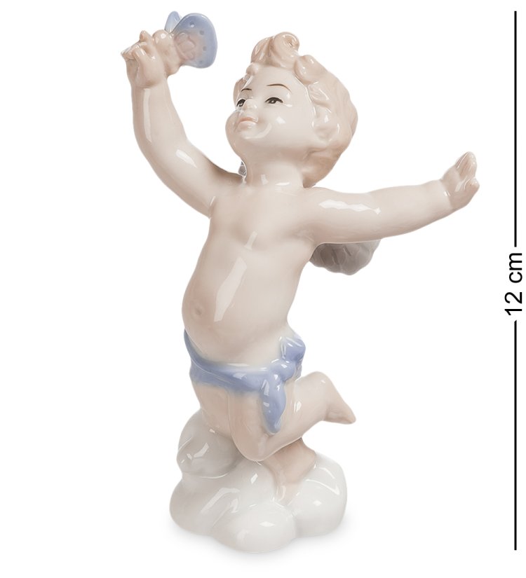 Статуэтка из фарфора Ангелочек с бабочкой Pavone JP-33/ 8