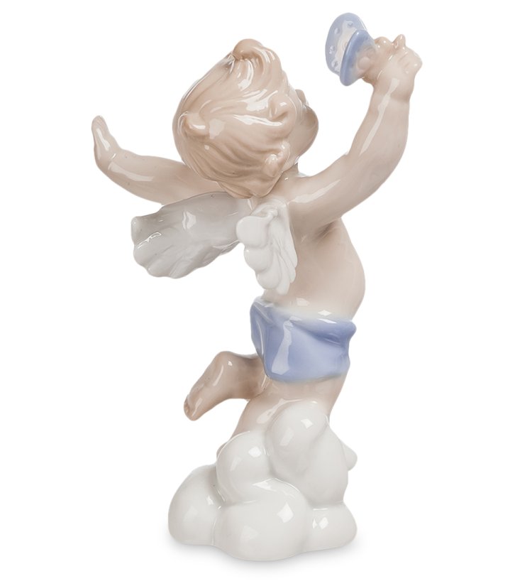 Статуэтка из фарфора Ангелочек с бабочкой Pavone JP-33/ 8, фотография со спины