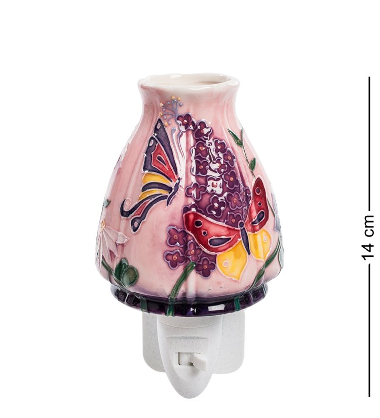 Ночной светильник из фарфора с бабочками Pavone JP-115/ 2