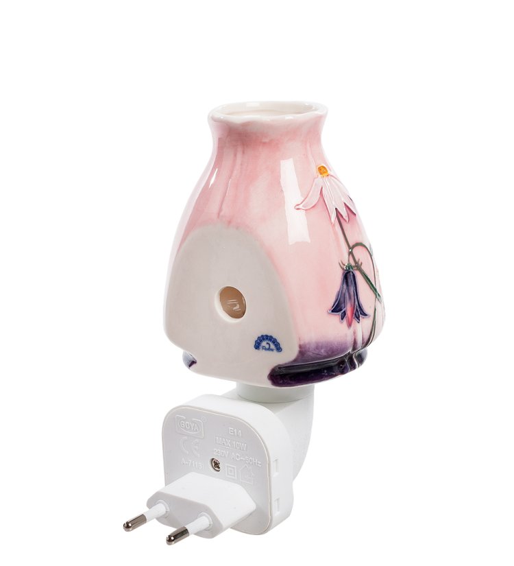 Ночной светильник из фарфора с бабочками Pavone JP-115/ 2, фотография сбоку