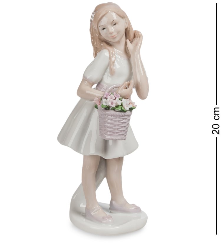 Статуэтка из фарфора Девочка-кокетка Pavone JP-42/23