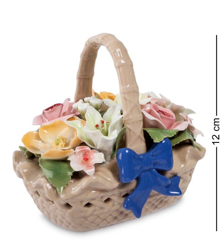 Статуэтка из керамики Корзинка с цветами Pavone CMS-33/19