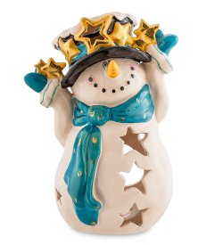 Подсвечник из фарфора Снеговик