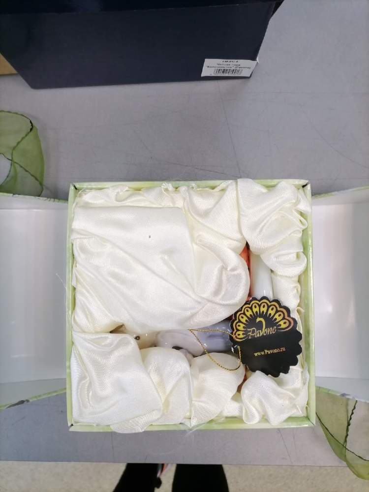 Статуэтка из фарфора Знак зодиака Рак Pavone JP-28/ 7, фото со склада упаковка вид сверху