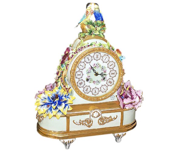 Часы из фарфора Сладкое пробуждение