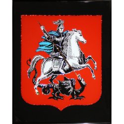 Картина Герб Москвы c кристаллами Swarovski