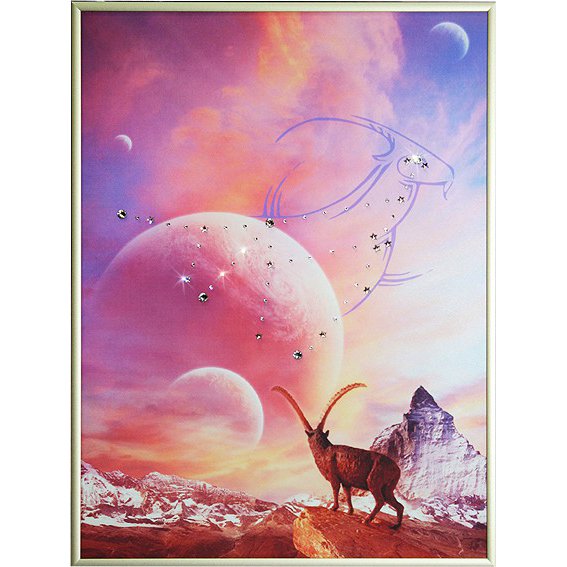 Картина Небесный Козерог c кристаллами Swarovski