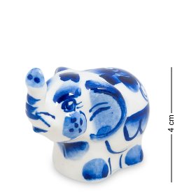 Фигурка Слоник Голубая гжель