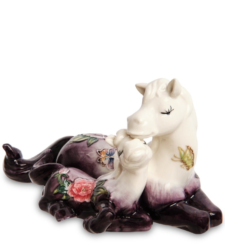 Статуэтка из фарфора Лошадка с жеребенком Pavone JP-61/49