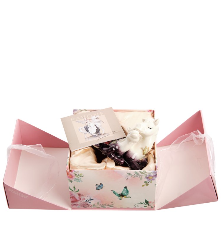 Статуэтка из фарфора Лошадка с жеребенком Pavone JP-61/49, упаковочный вид