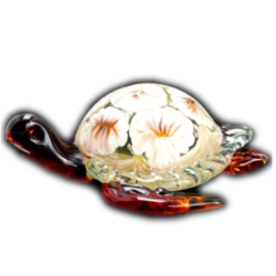 Статуэтка из Муранского стекла Черепаха с цветами